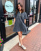 Washed Black Denim A-Line Dress