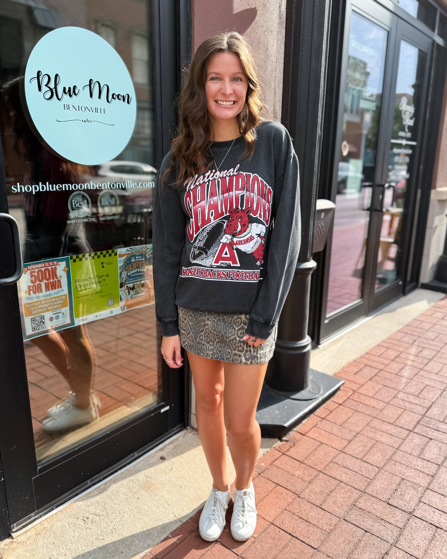 Washed Black Razorback Champs Sweatshirt