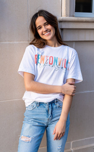 Watercolor Bentonville Graphic T-shirt - Shopbluemoonbentonville