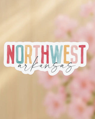 Watercolor Northwest Arkansas Sticker - Shopbluemoonbentonville