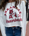 White Archival Razorback Cropped Sweatshirt