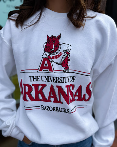 White UofA Vault Sweatshirt