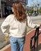 White Denim Bomber Jacket