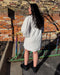 White Embossed Lace Mini Dress