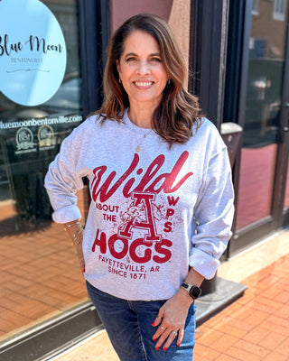 Wild about the Hogs Sweatshirt - Blue Moon Bentonville