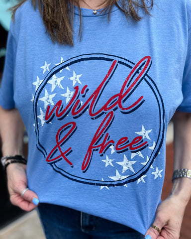 wild & free 4th of july graphic t-shirt - shopbluemoonbentonville.com