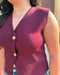 Wine Sleeveless Sweater