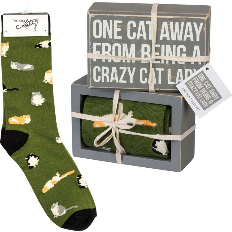 Box Sign & Sock Gift Set - Shopbluemoonbentonville