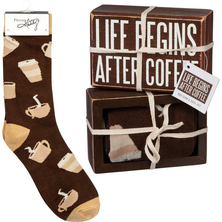 Box Sign & Sock Gift Set - Shopbluemoonbentonville
