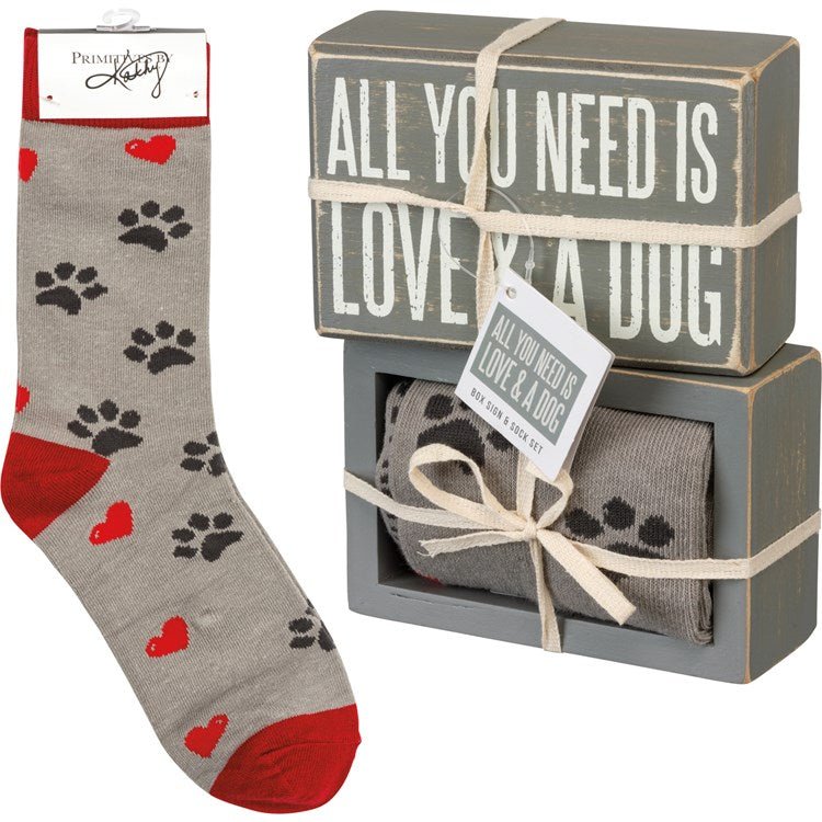 Box Sign & Sock Gift Set - Shopbluemoonbentonville