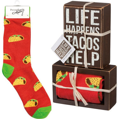 Box Sign & Sock Gift Set - Shopbluemoonbentonville