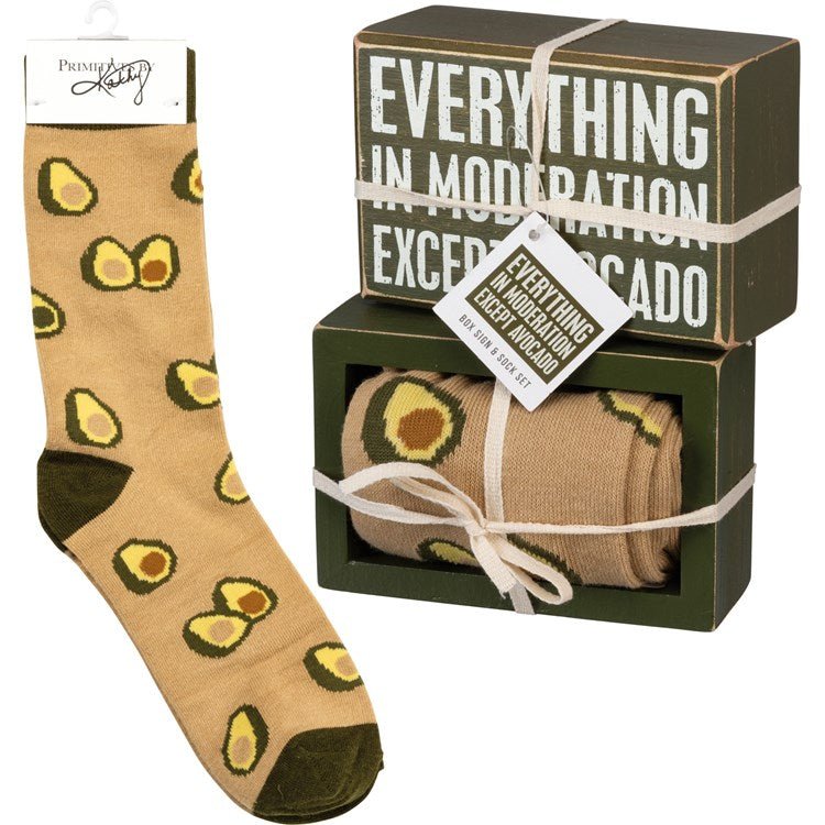 Box Sign & Sock Gift Set - Shopbluemoonbentonville