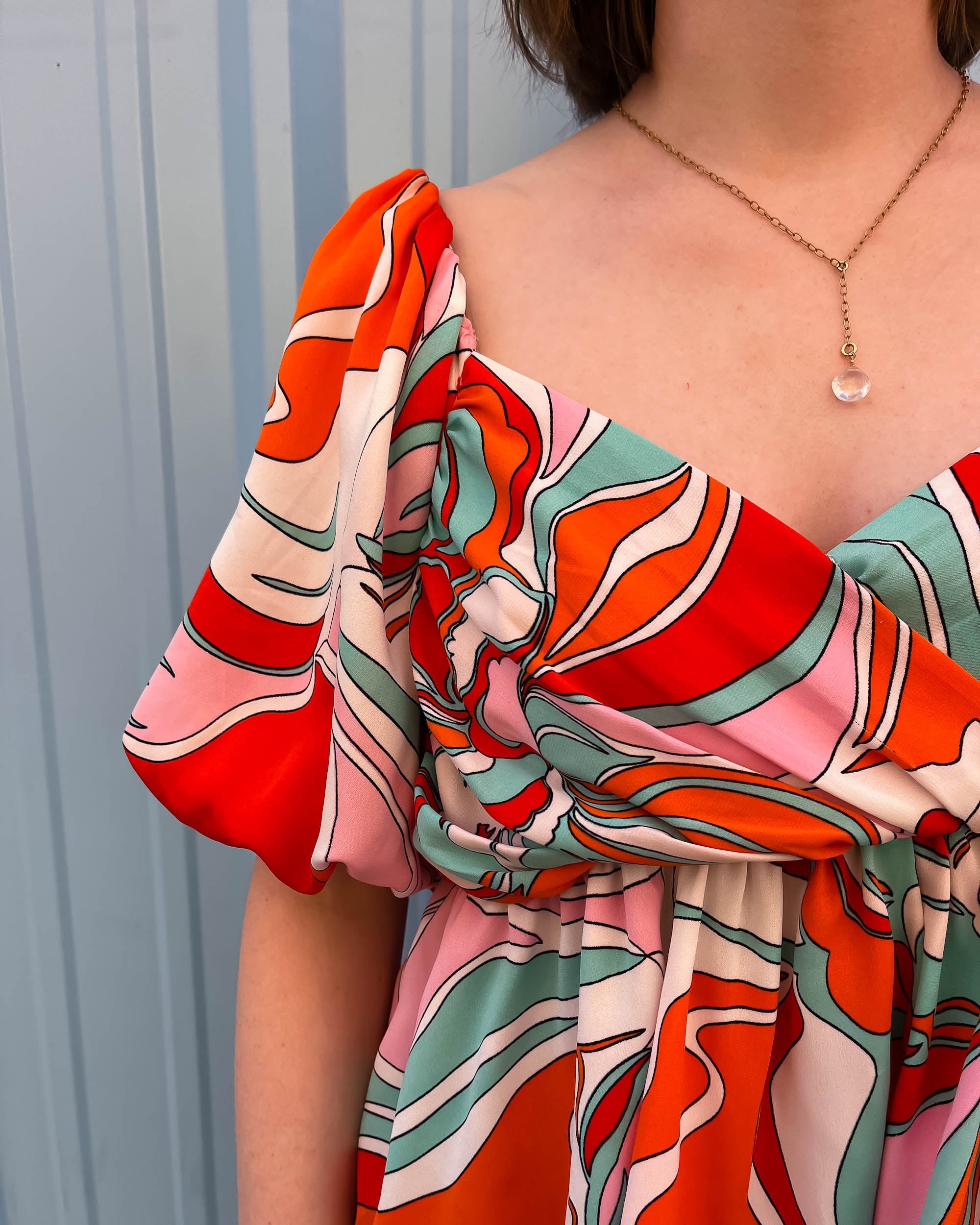 Bright Retro Babydoll Top - Shopbluemoonbentonville
