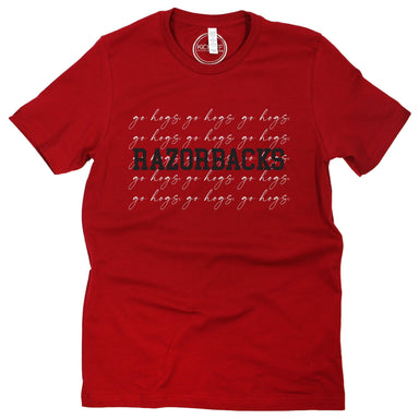 Cardinal Razorback Script T-shirt - Shopbluemoonbentonville