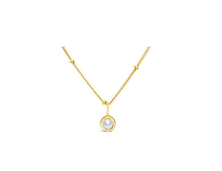 CZ Bezel Birthstone Gold Necklace - Shopbluemoonbentonville