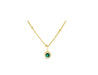 CZ Bezel Birthstone Gold Necklace - Shopbluemoonbentonville