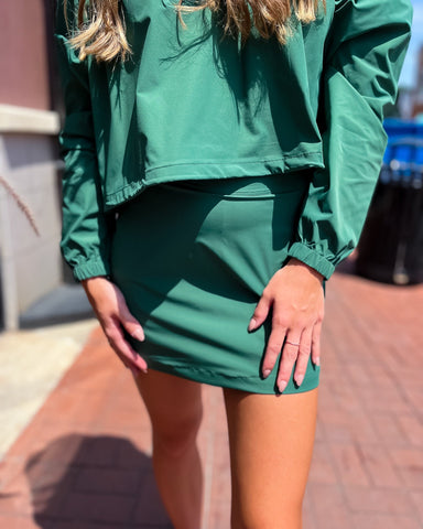 Dark Green Water Resistant Active Skort - Shopbluemoonbentonville