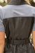 Grey Twill/Black Pleather Dress - Shopbluemoonbentonville