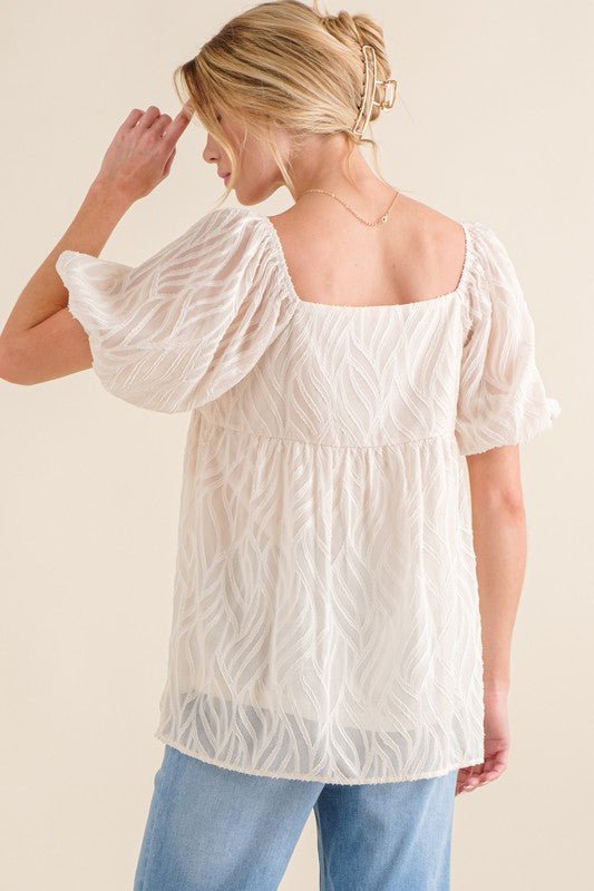Ivory Textured Top - Shopbluemoonbentonville