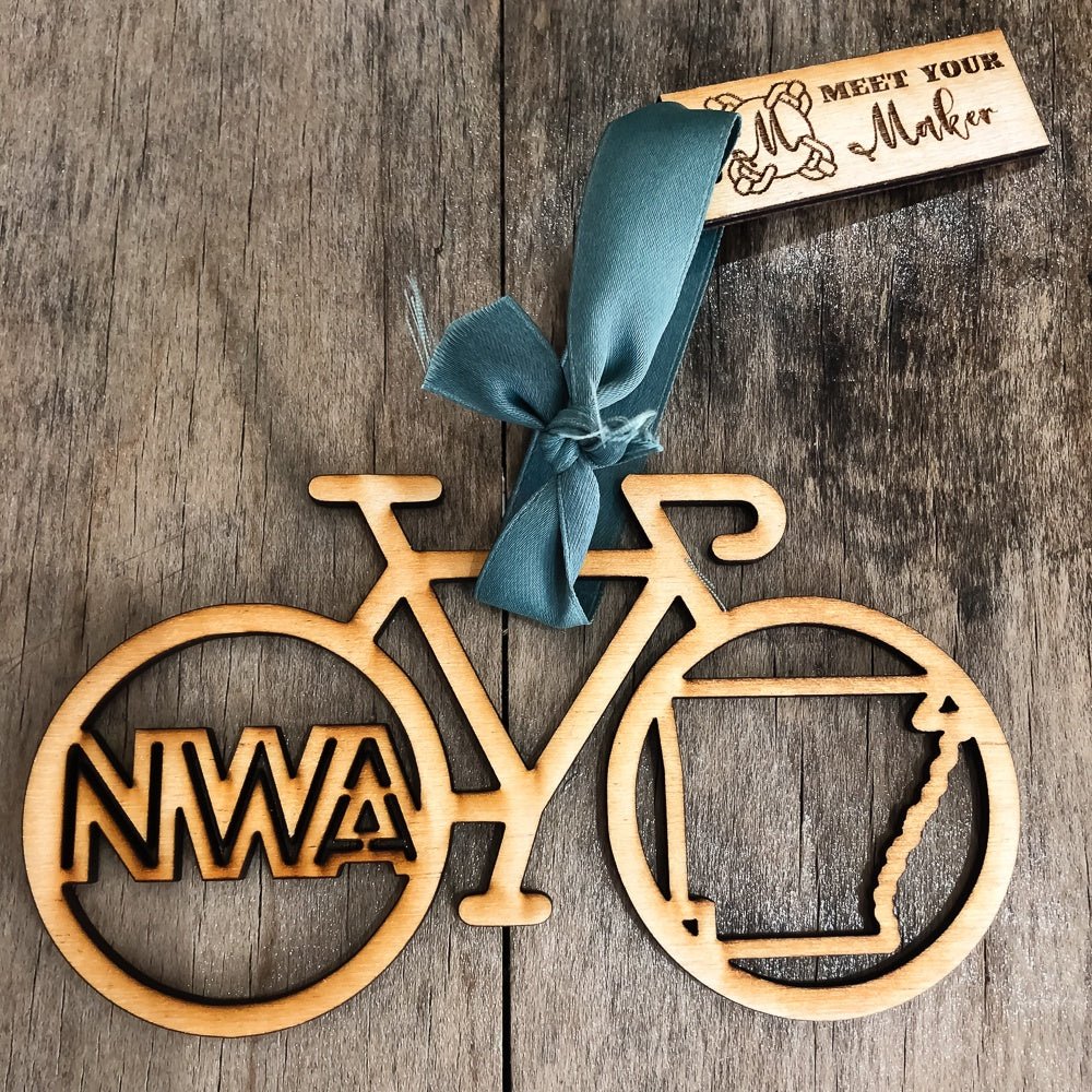 NWA Bicycle Ornament - Shopbluemoonbentonville