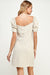 Oatmeal Twist Bodice Mini Dress - Shopbluemoonbentonville