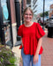Tomato Red Babydoll Top - Shopbluemoonbentonville